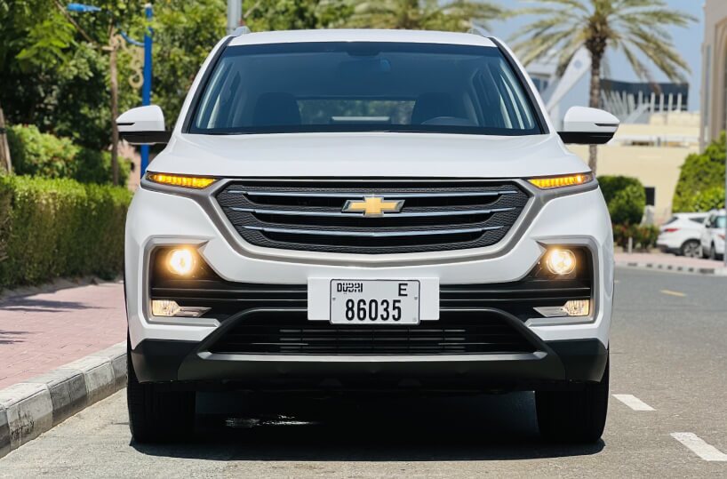 Rent Chevrolet Captiva White in Dubai