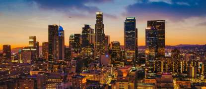 los angeles city at night