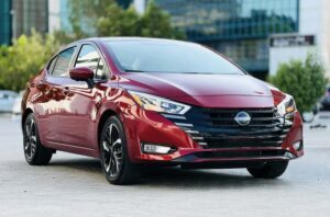 Rent Nissan Sunny in Dubai - front view